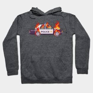 Flaming Cop Car Hoodie